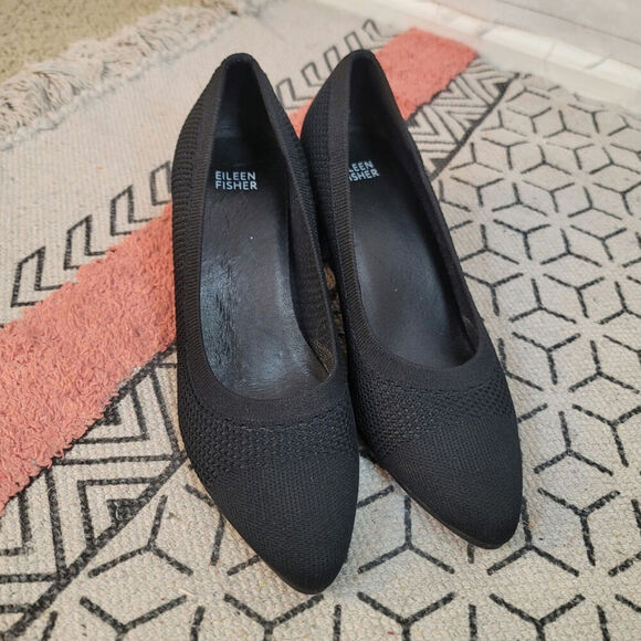 EILEEN FISHER Kiss Stretch Knit Pump in Black, sz 9 - Picture 12 of 15